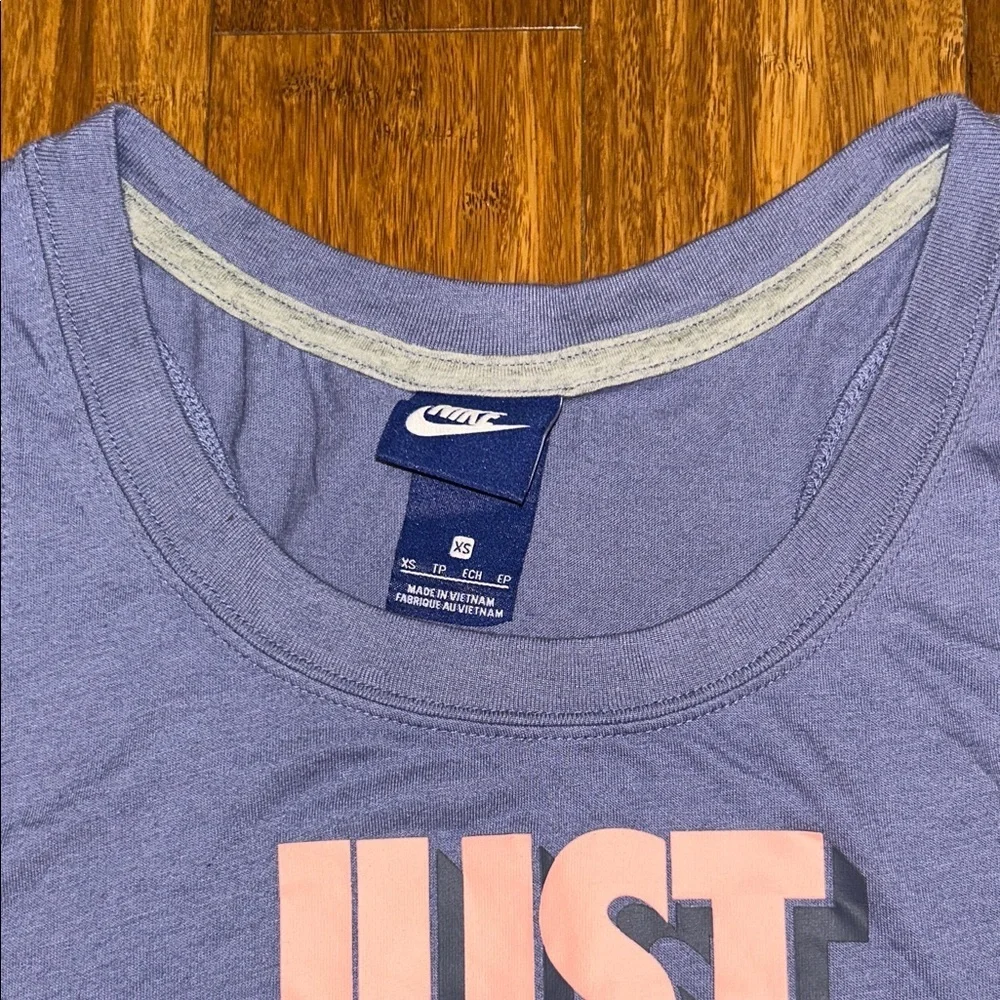 Nike Women’s Tank Top in Blue with Slogan